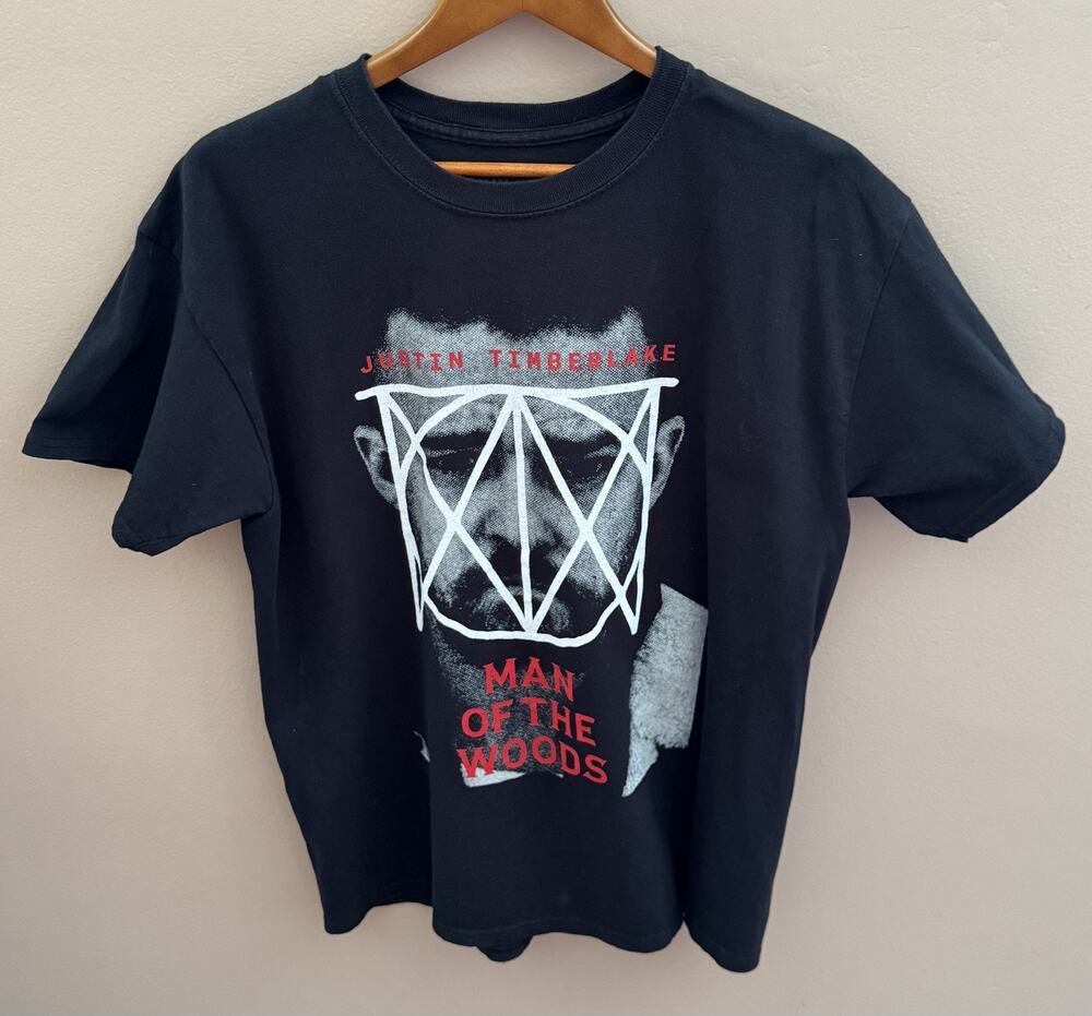 Justin Timberlake T-Shirt Size Large Man Of The Woods World Tour Merchandise